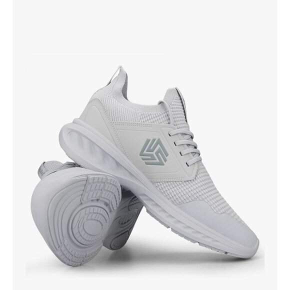 Womens Size 11/42 Gray Lace Up  Walking Shoes Running Sneakers Non Slip Durable - Picture 2 of 10